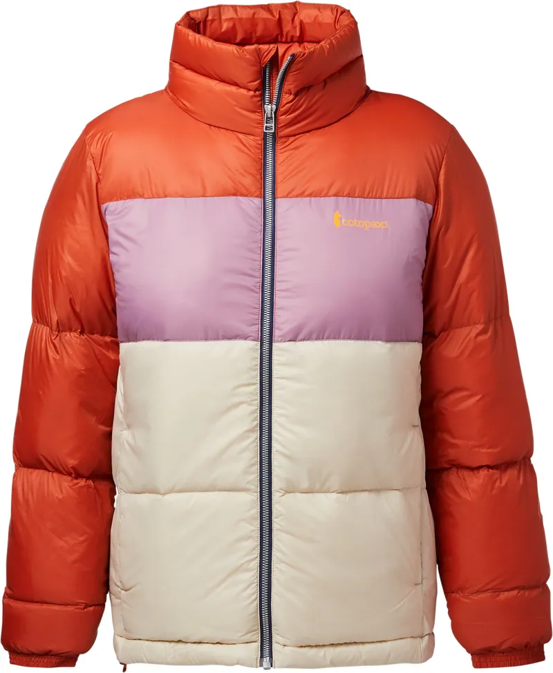 plum down jacket