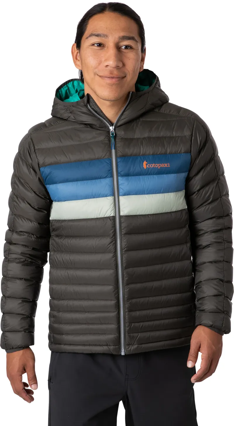 Cotopaxi Mens Fuego Down Hooded Jacket - Iron Stripes-2