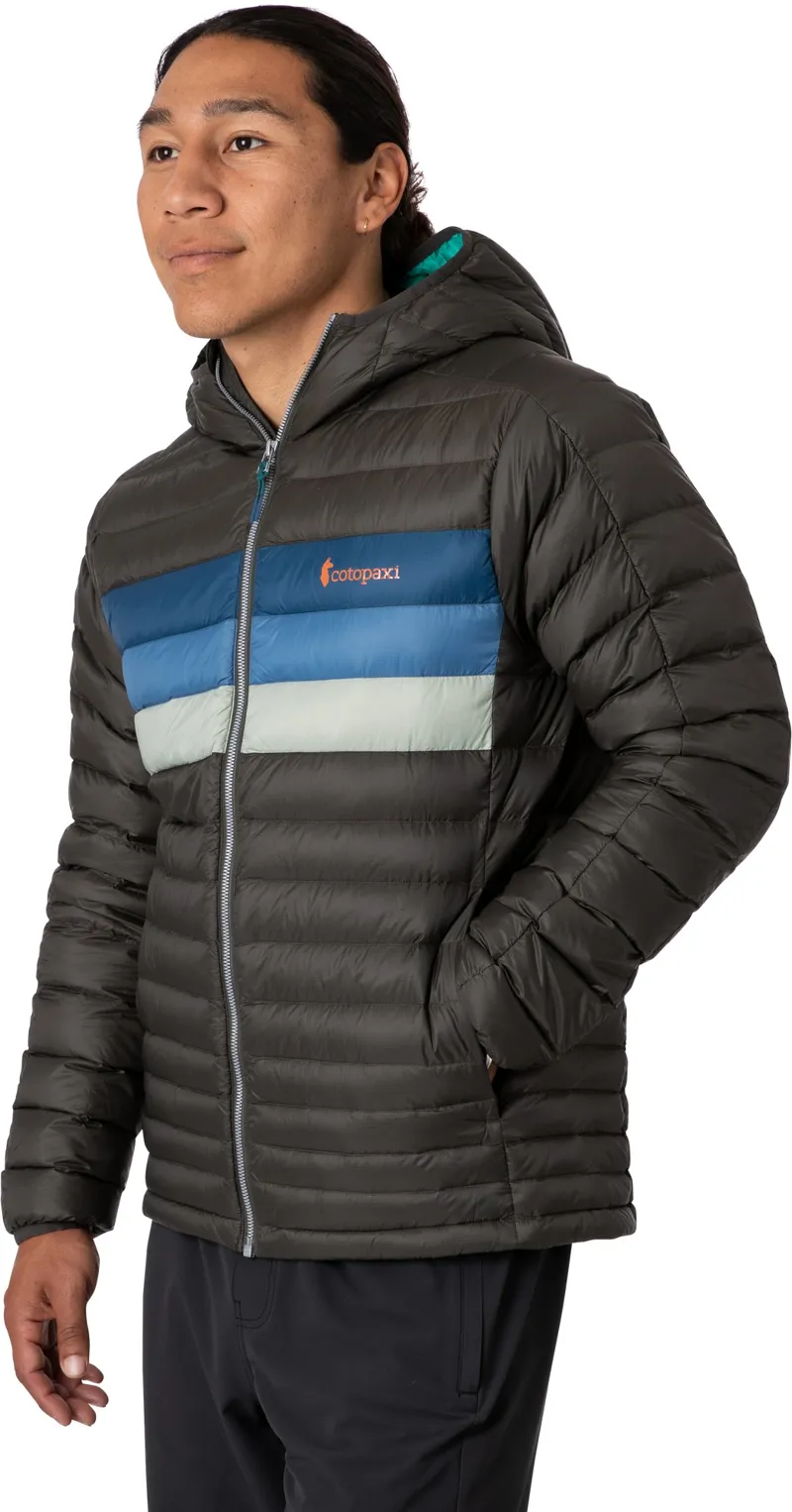Cotopaxi Mens Fuego Down Hooded Jacket - Iron Stripes-3