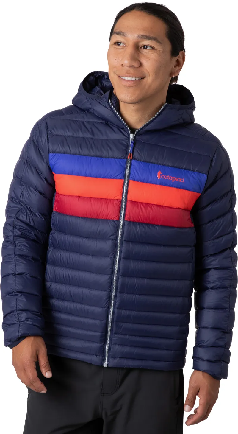 Cotopaxi Mens Fuego Down Hooded Jacket - Maritime-Blue Violet Stripes-2