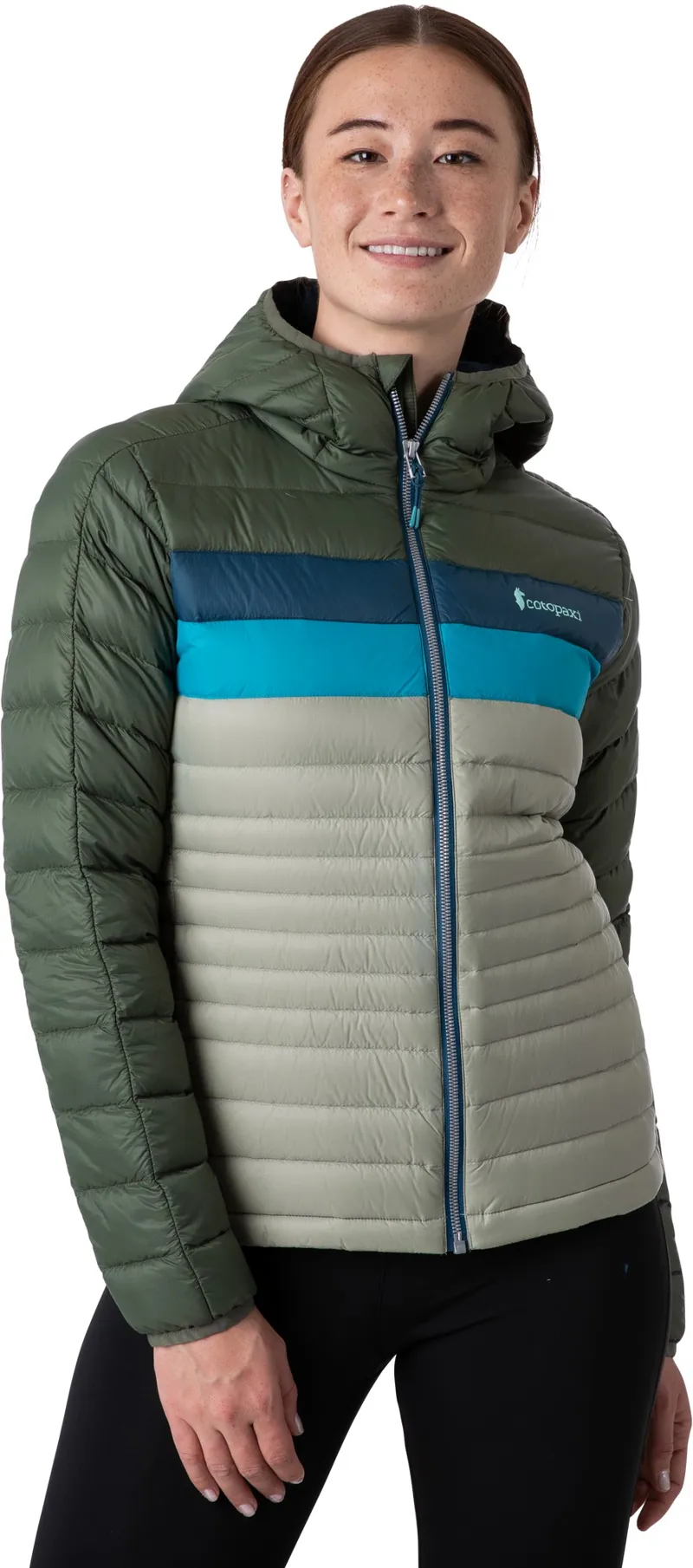 Cotopaxi Womens Fuego Down Hooded Jacket - Spruce-Brush-2