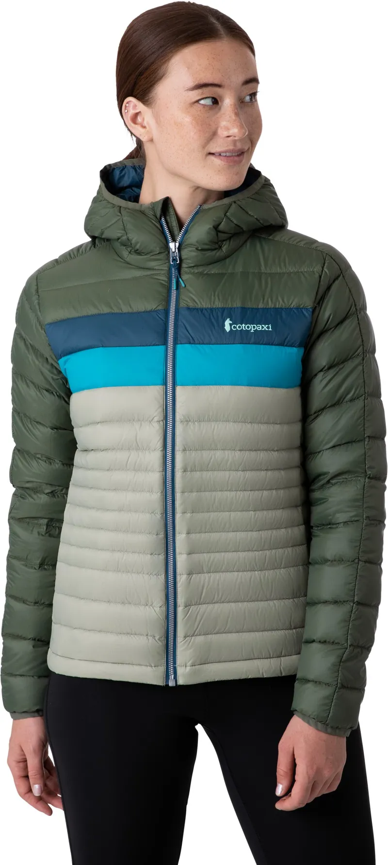 Cotopaxi Womens Fuego Down Hooded Jacket - Spruce-Brush-3