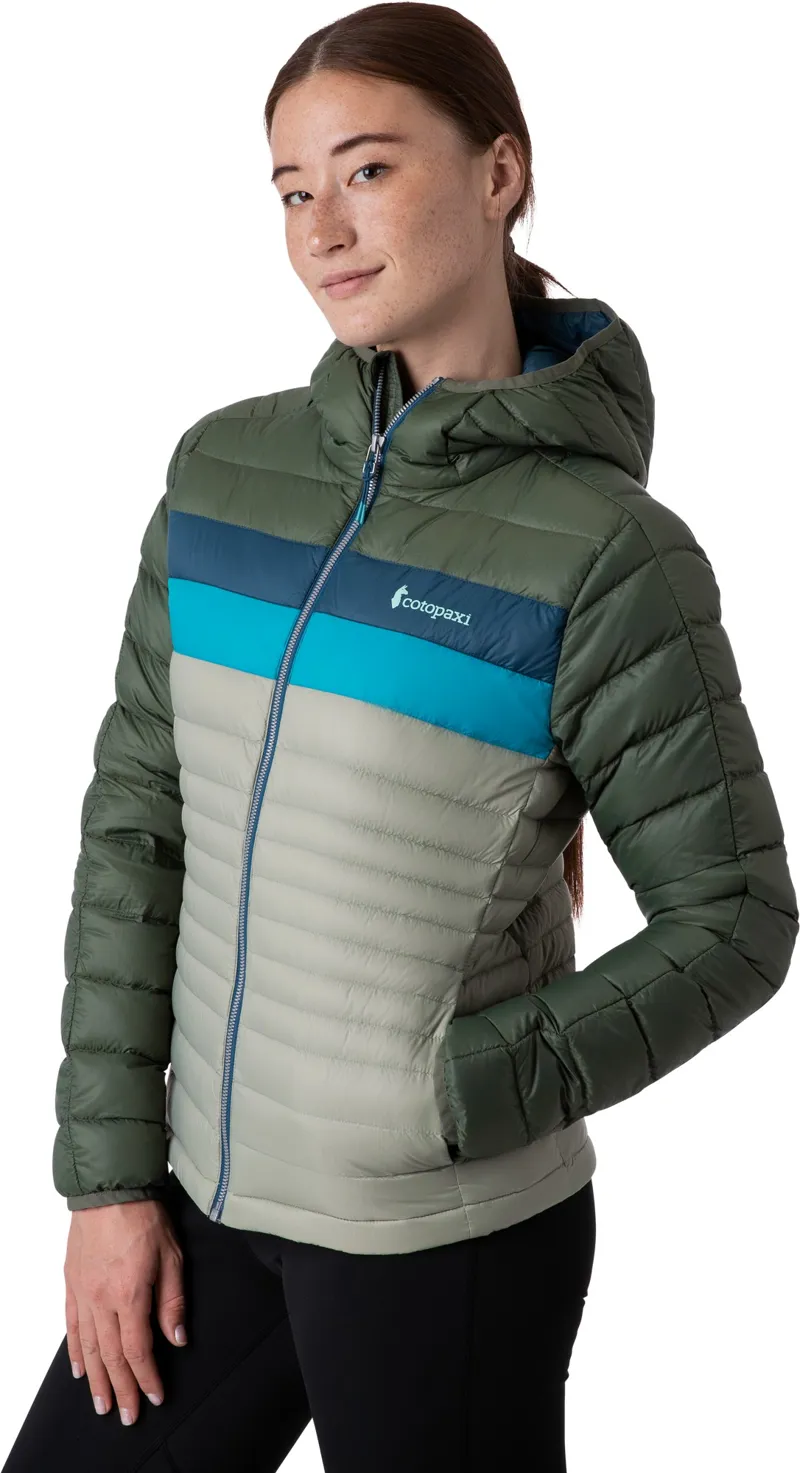 Cotopaxi Womens Fuego Down Hooded Jacket - Spruce-Brush-4