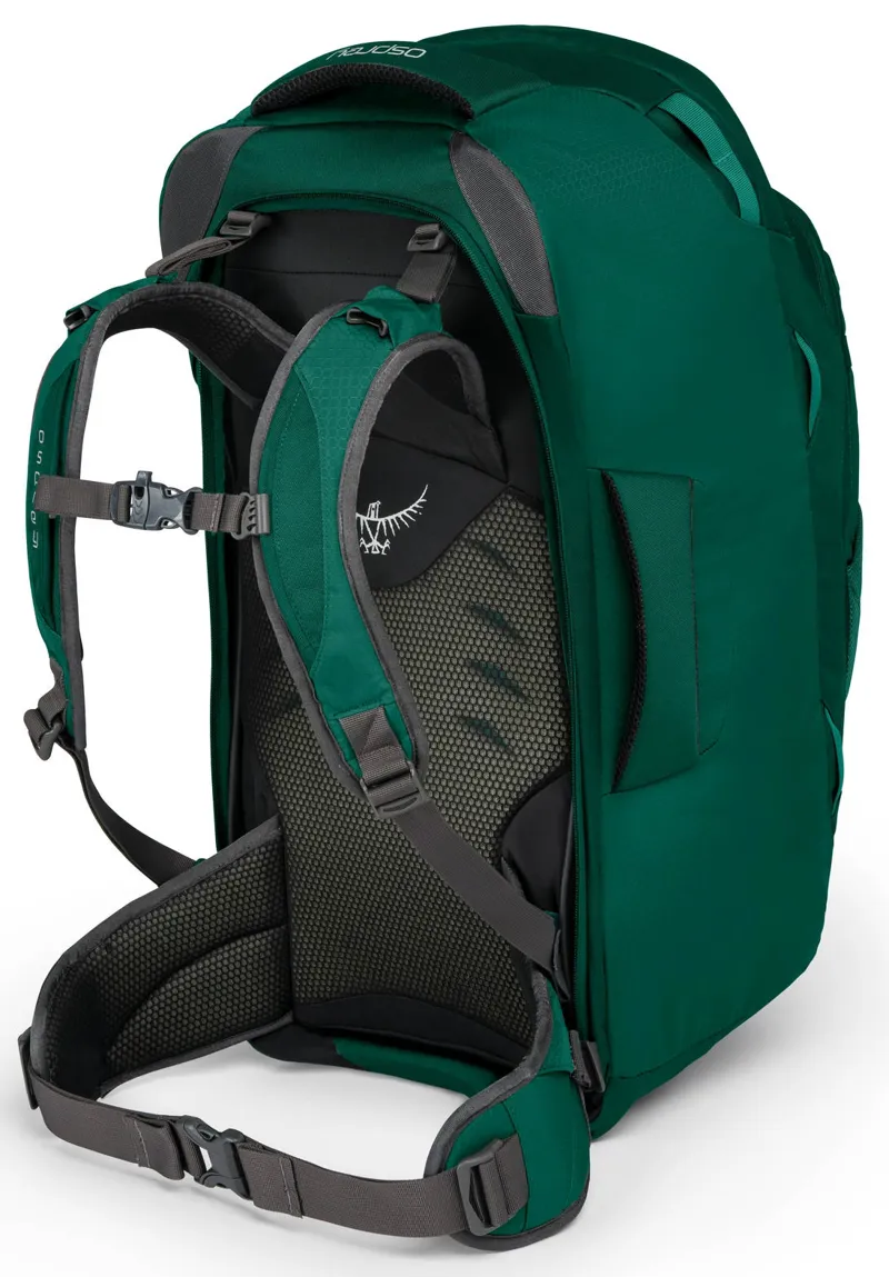Osprey Womens Fairview 70 Travel Pack - Rainforest Green-3