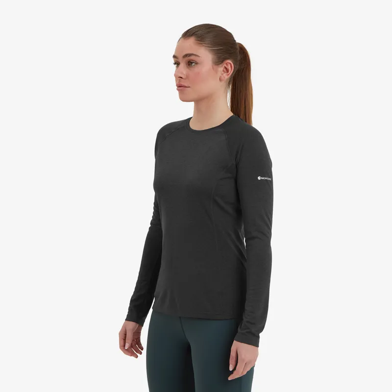 Montane Womens Dart Long Sleeved T-Shirt - Black-2