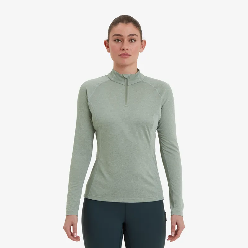 Montane Womens Dart Zip Neck - Pale Sage-1