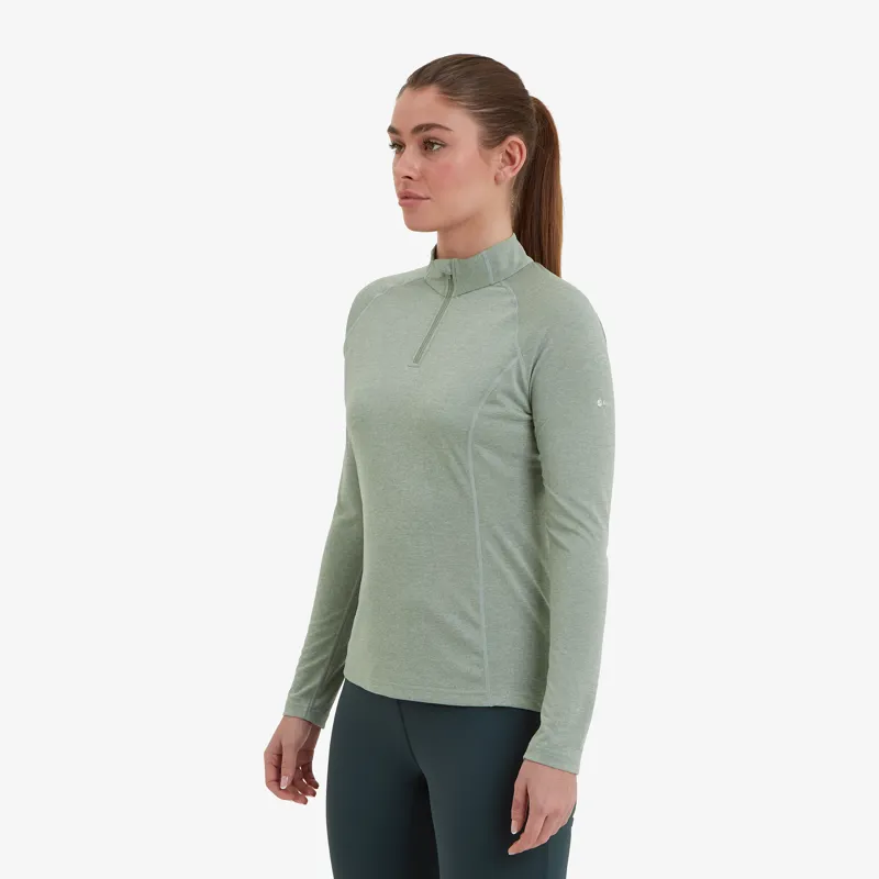 Montane Womens Dart Zip Neck - Pale Sage-2