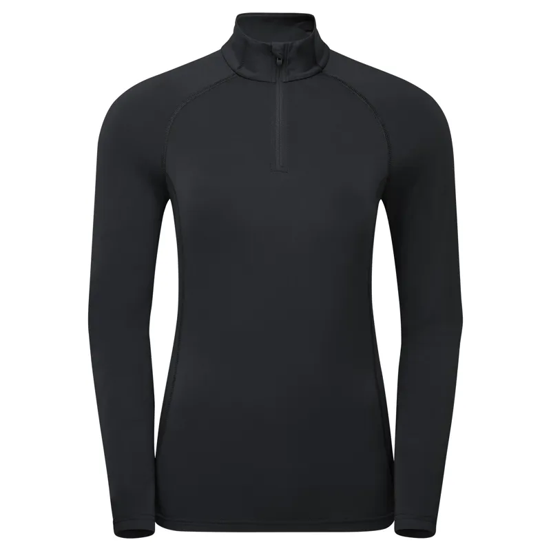 Montane Womens Dart XT Zip Neck T-Shirt - Black