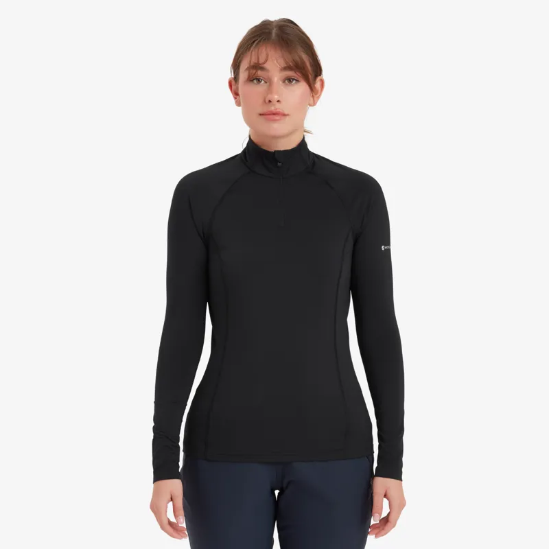 Montane Womens Dart XT Zip Neck T-Shirt - Black-1