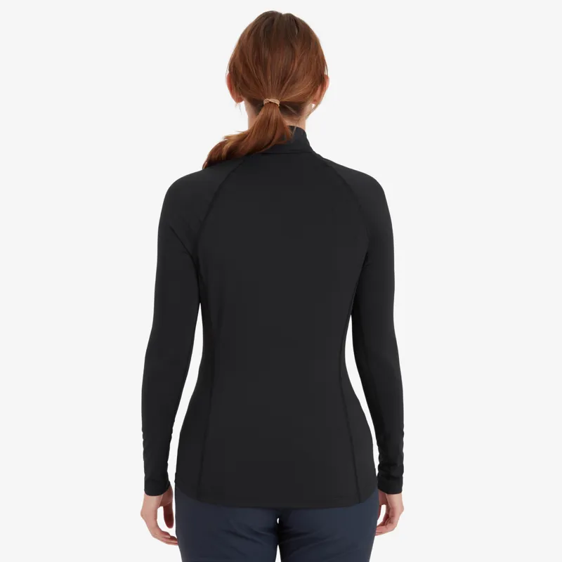 Montane Womens Dart XT Zip Neck T-Shirt - Black-2