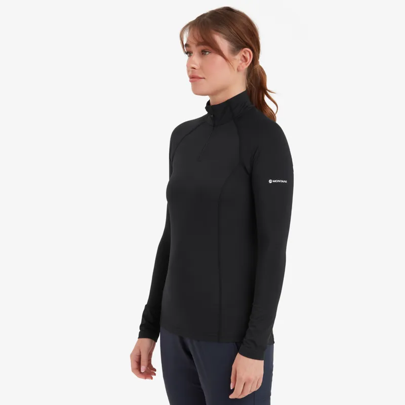Montane Womens Dart XT Zip Neck T-Shirt - Black-3