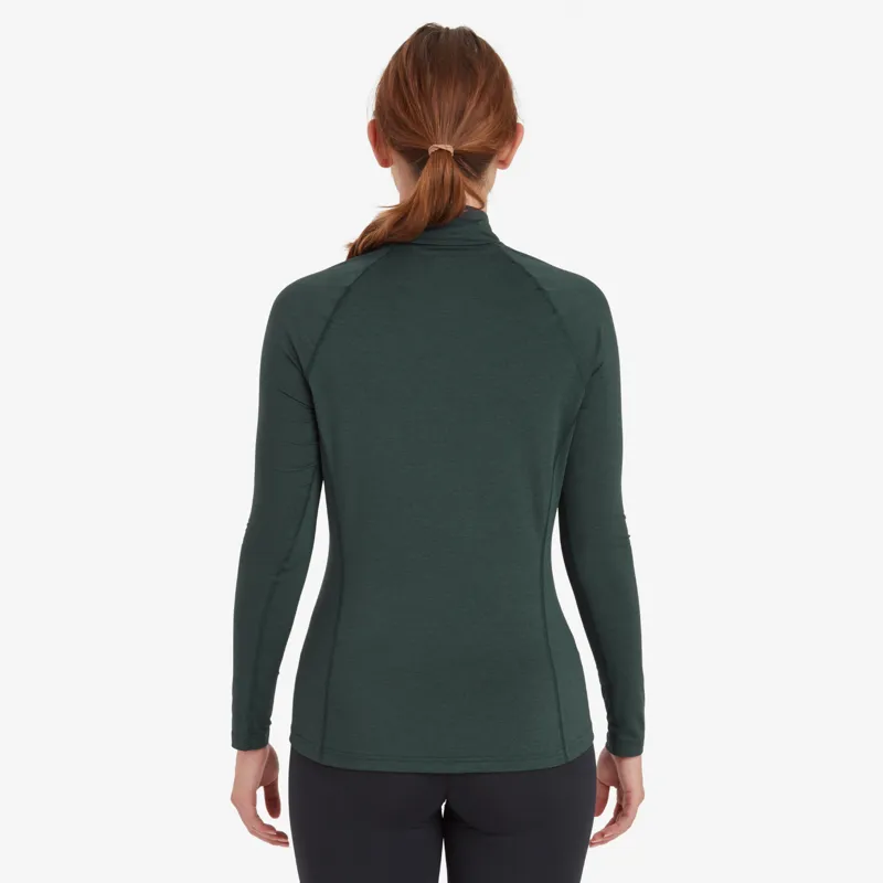 Montane Womens Dart XT Zip Neck T-Shirt - Deep Forest-2