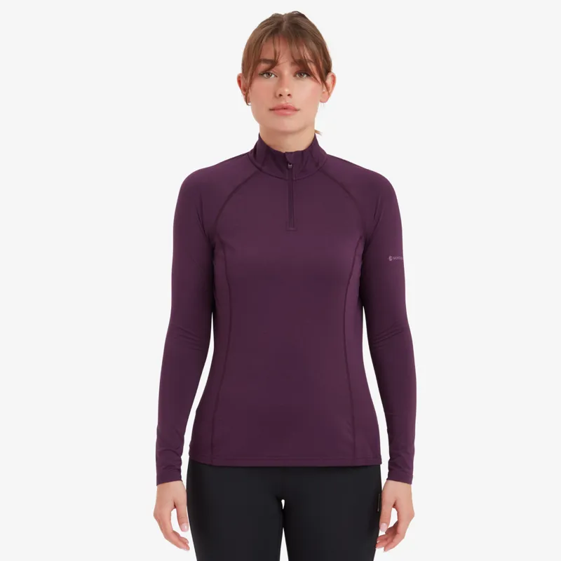 Montane Womens Dart XT Zip Neck T-Shirt - Saskatoon Berry-1