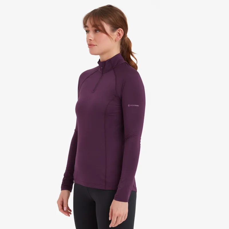 Montane Womens Dart XT Zip Neck T-Shirt - Saskatoon Berry-3