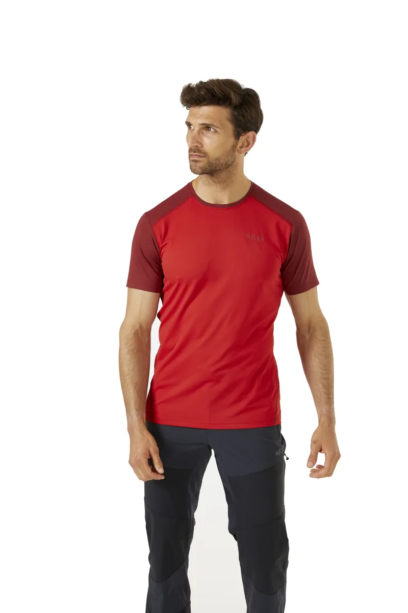 Rab Mens Force Short Sleeved Tee - Ascent Red-Oxblood Red-2