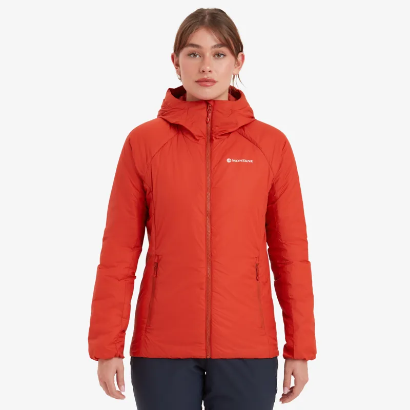Montane Womens Respond Hoodie - Saffron Red-2