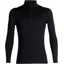 Icebreaker Mens 200 Oasis Long Sleeved Half Zip Top - Black