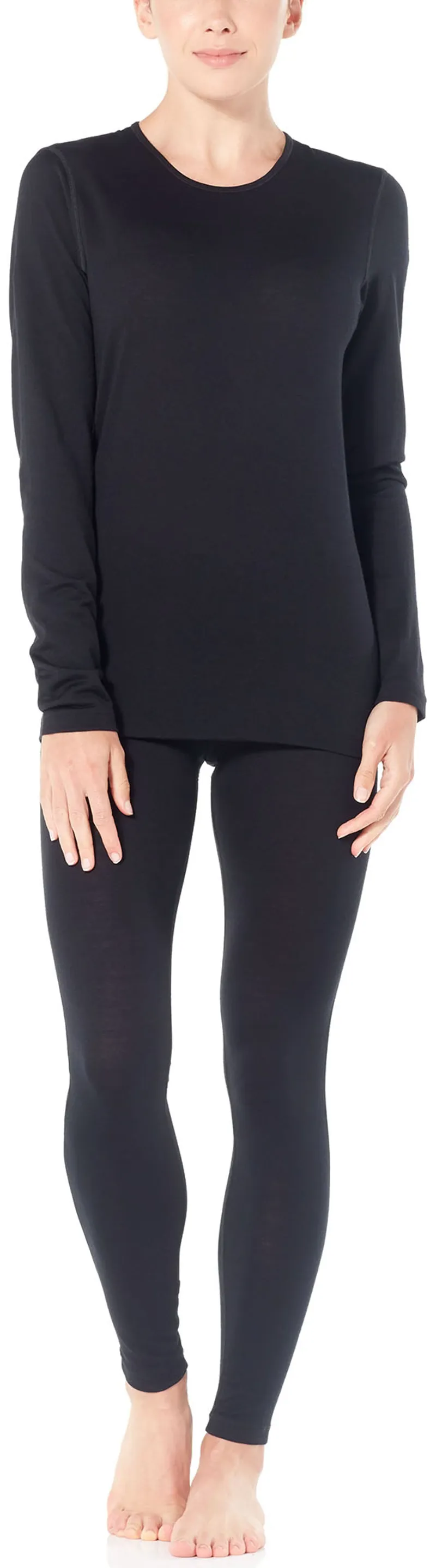 Icebreaker Womens 200 Oasis LS Crewe - Nightfall-1