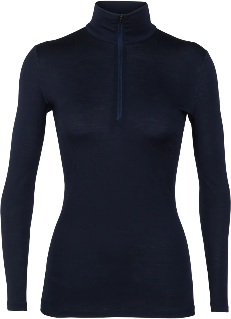 Icebreaker Womens 200 Oasis LS Half Zip - Midnight Navy