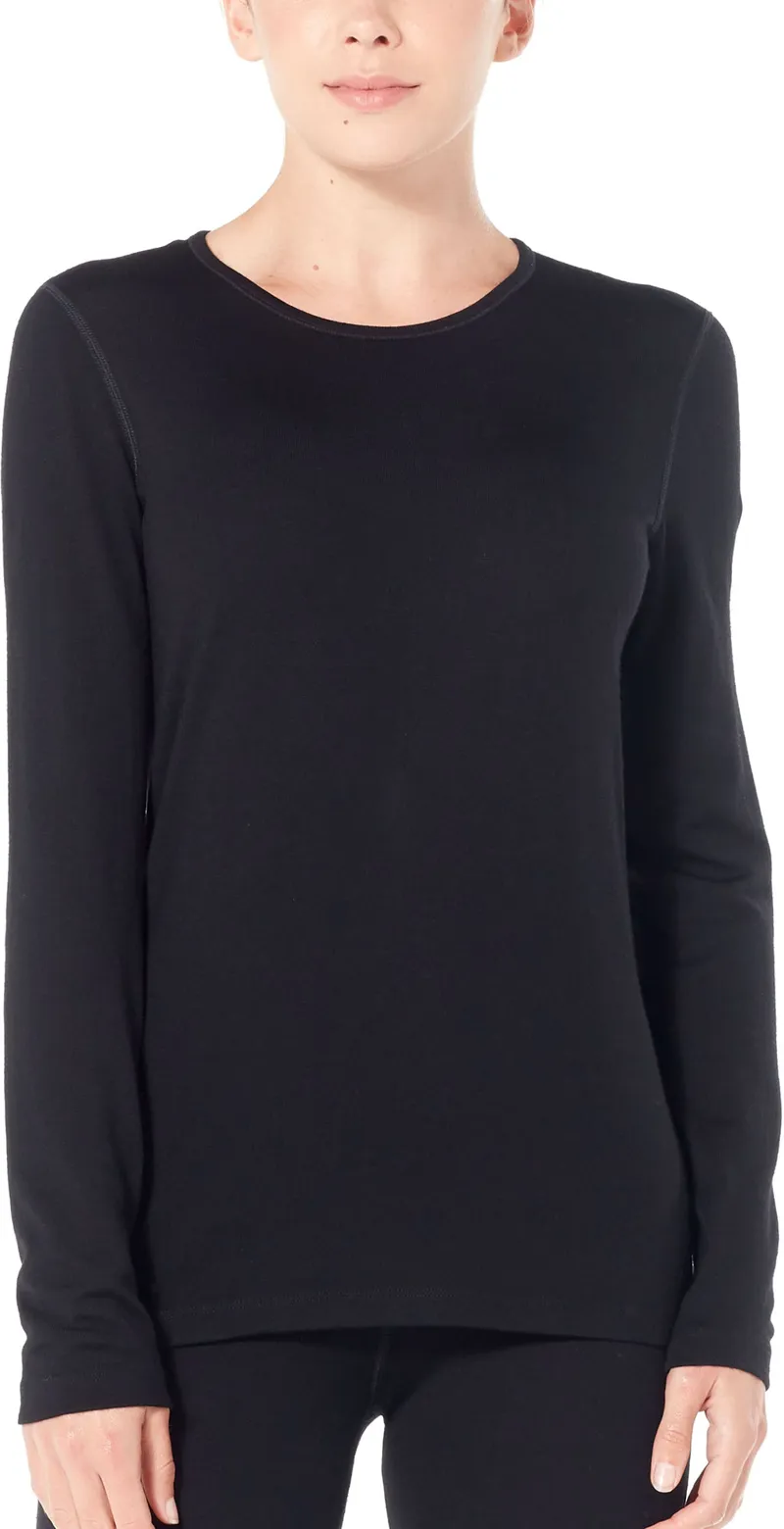 Icebreaker Womens 260 Tech Long Sleeved Crewe Top - Midnight Navy-1