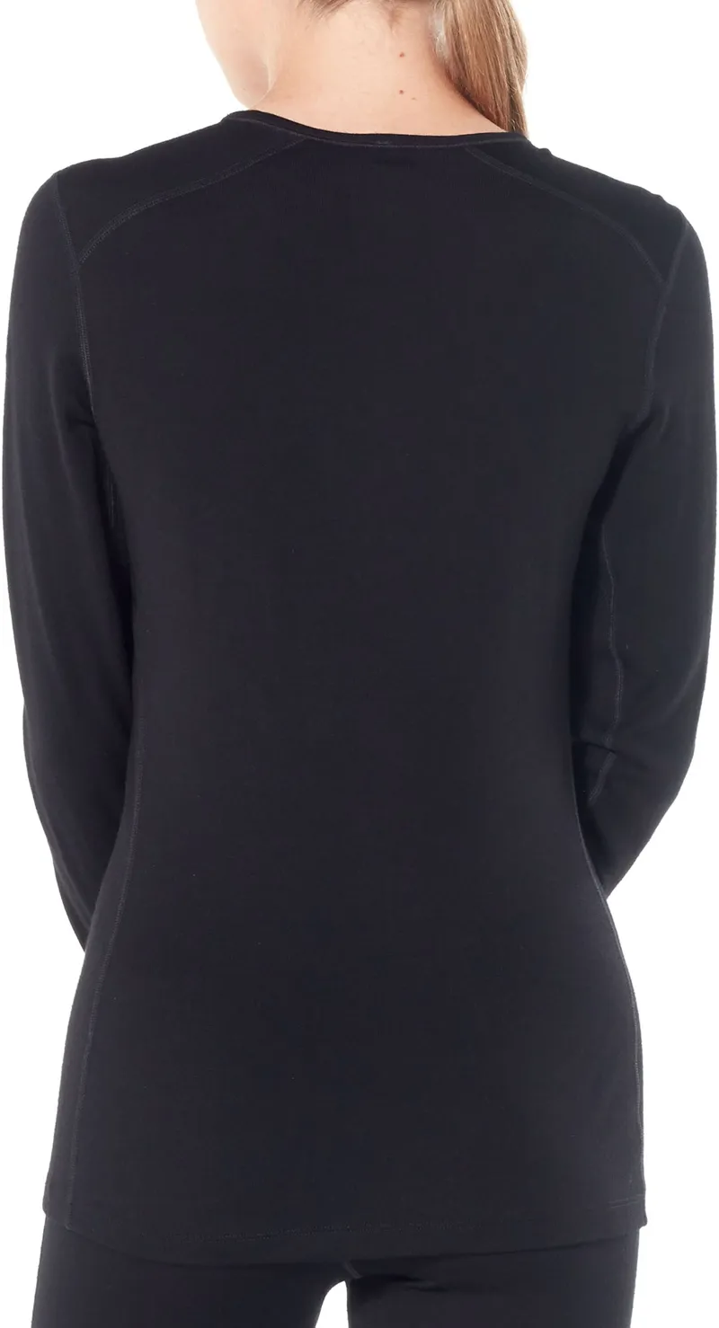 Icebreaker Womens 260 Tech Long Sleeved Crewe Top - Midnight Navy-2