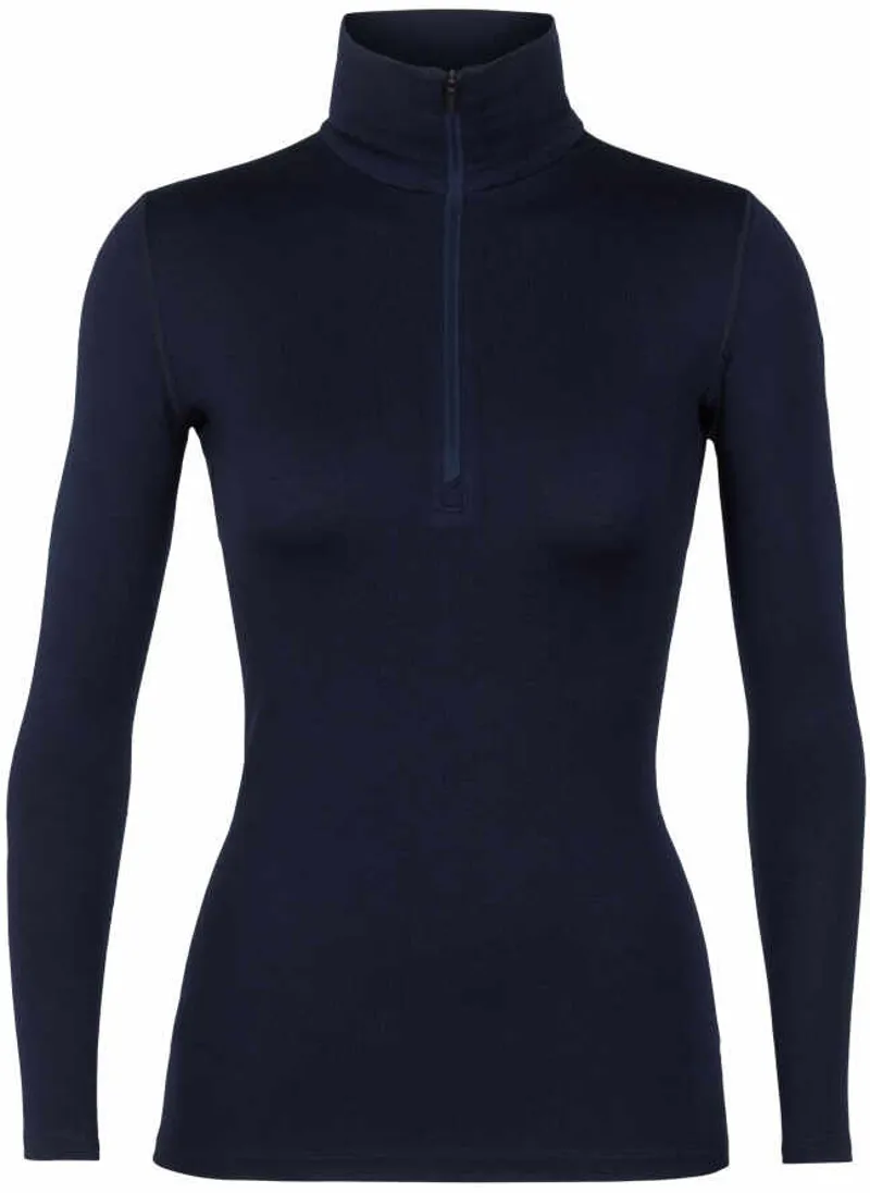 Icebreaker Womens 260 Tech Long Sleeved Half Zip Top - Midnight Navy