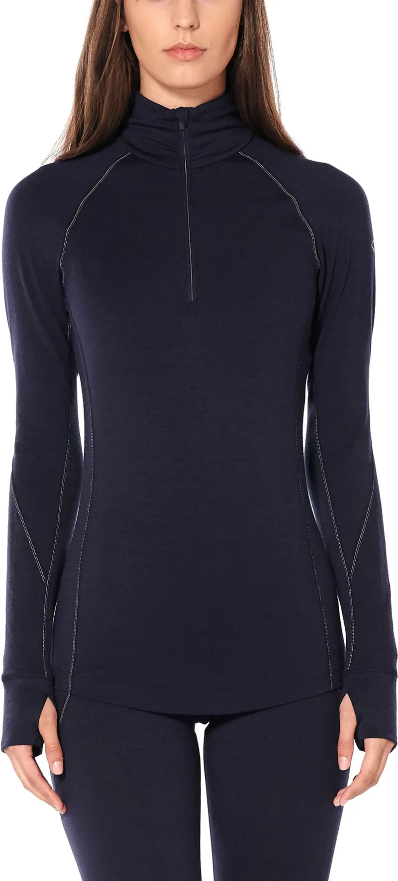 Icebreaker Womens 260 Zone LS Half Zip - Midnight Navy-2