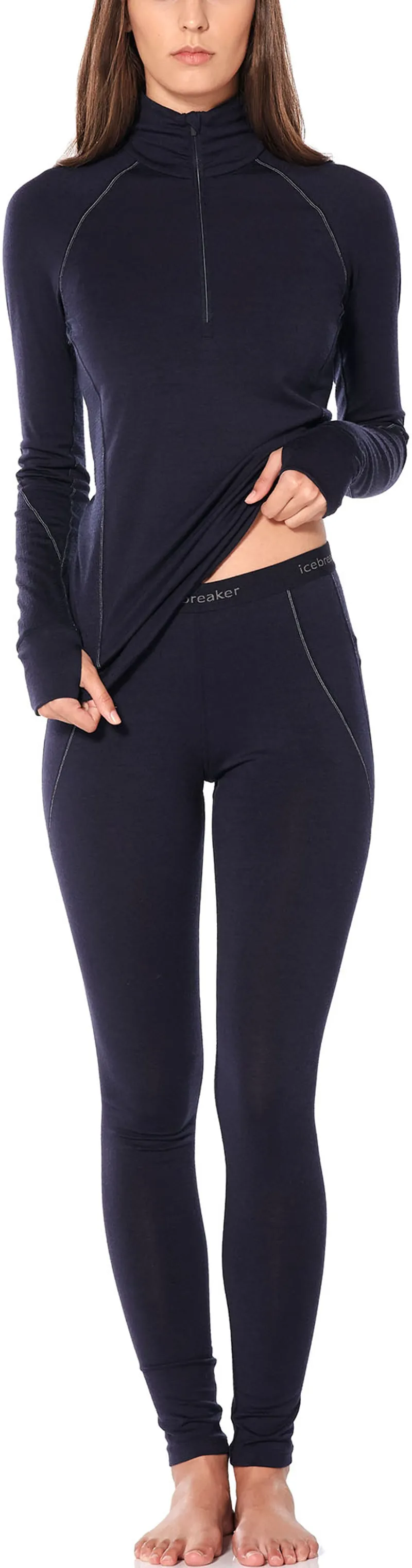Icebreaker Womens 260 Zone LS Half Zip - Midnight Navy-1