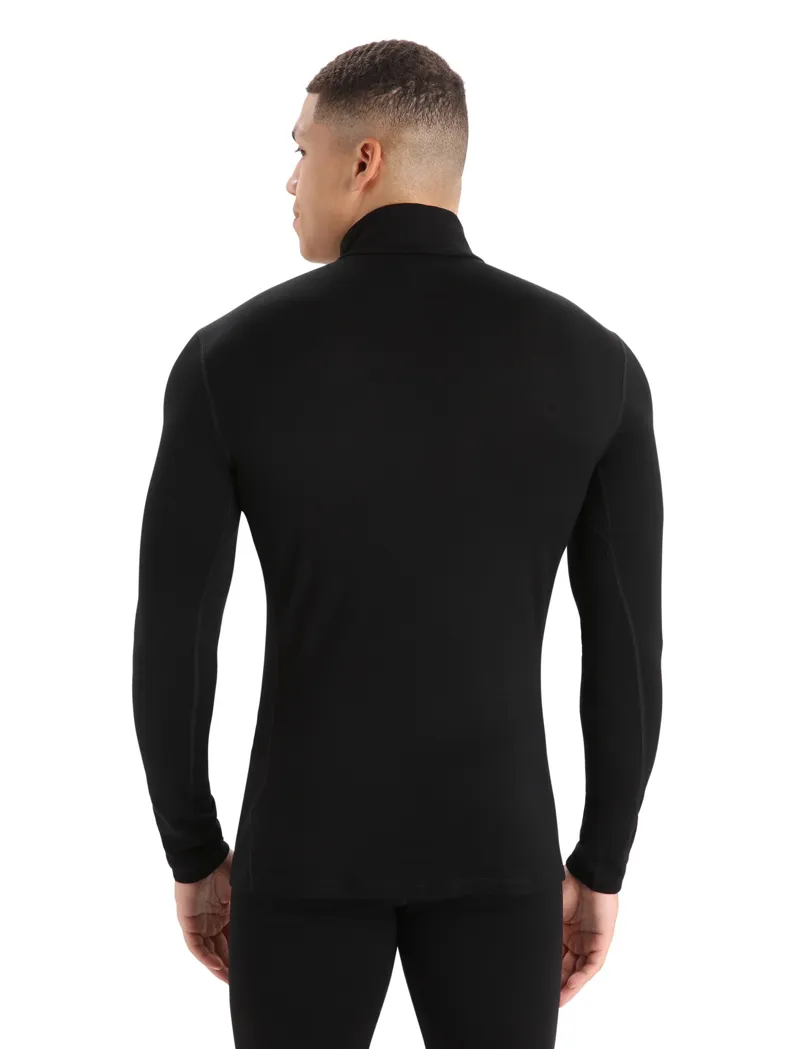 Icebreaker Mens 260 Tech Long Sleeved Half Zip Top - Black-2
