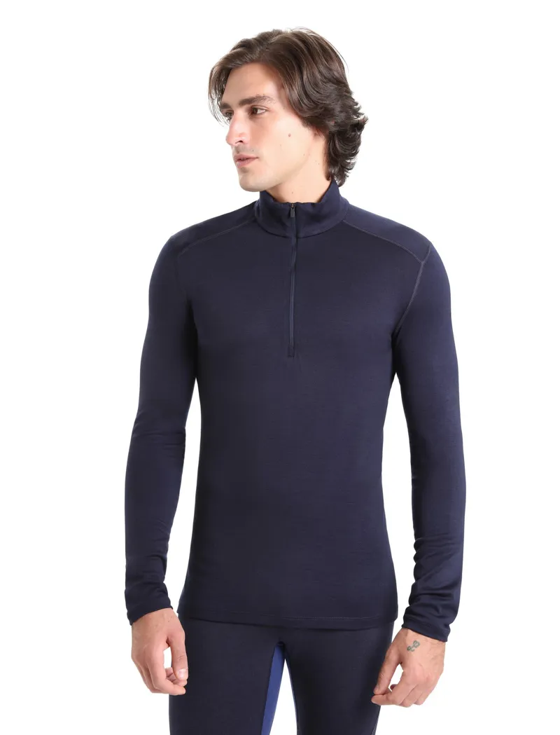 Icebreaker Mens 260 Tech Long Sleeved Half Zip Top - Midnight Navy-1