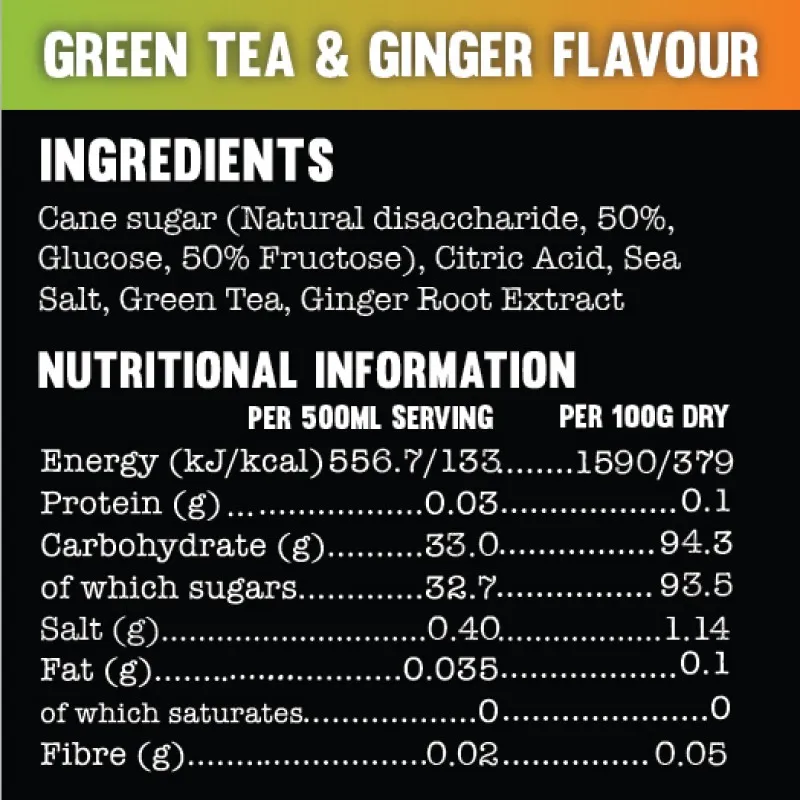 Active Root Natural Sports Drink Sachets - Green Tea and Ginger-1