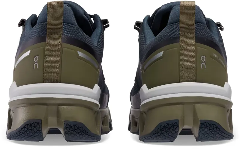 ON Mens Cloudwander Waterproof Hiking Shoes - Midnight-Olive-2