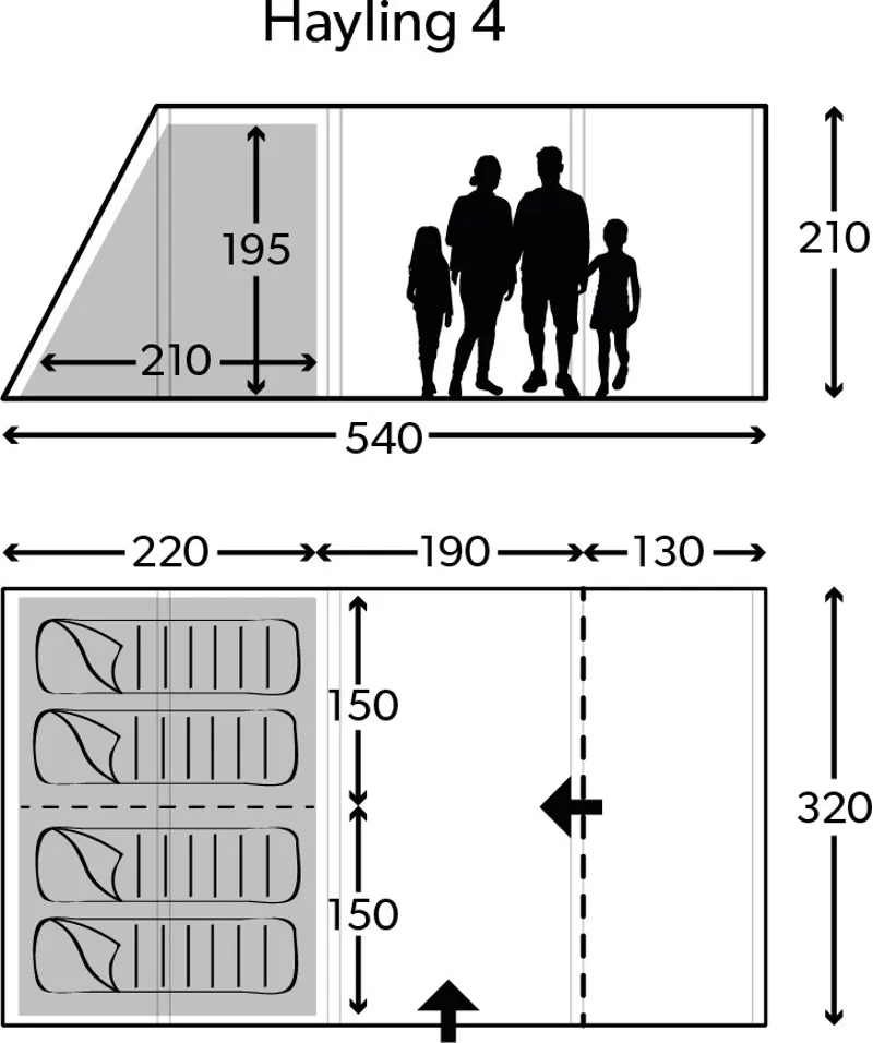 Kampa Dometic Hayling 4 Classic AIR Tent - 2020 Model-2