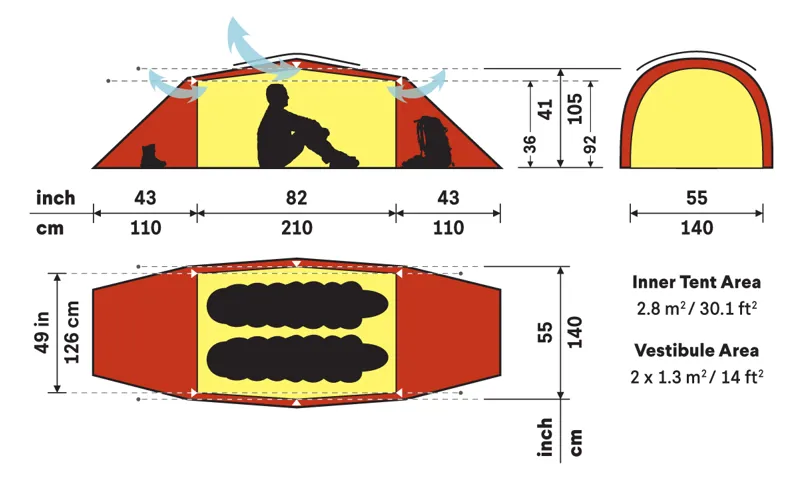 Hilleberg Tarra Tent - Red-1