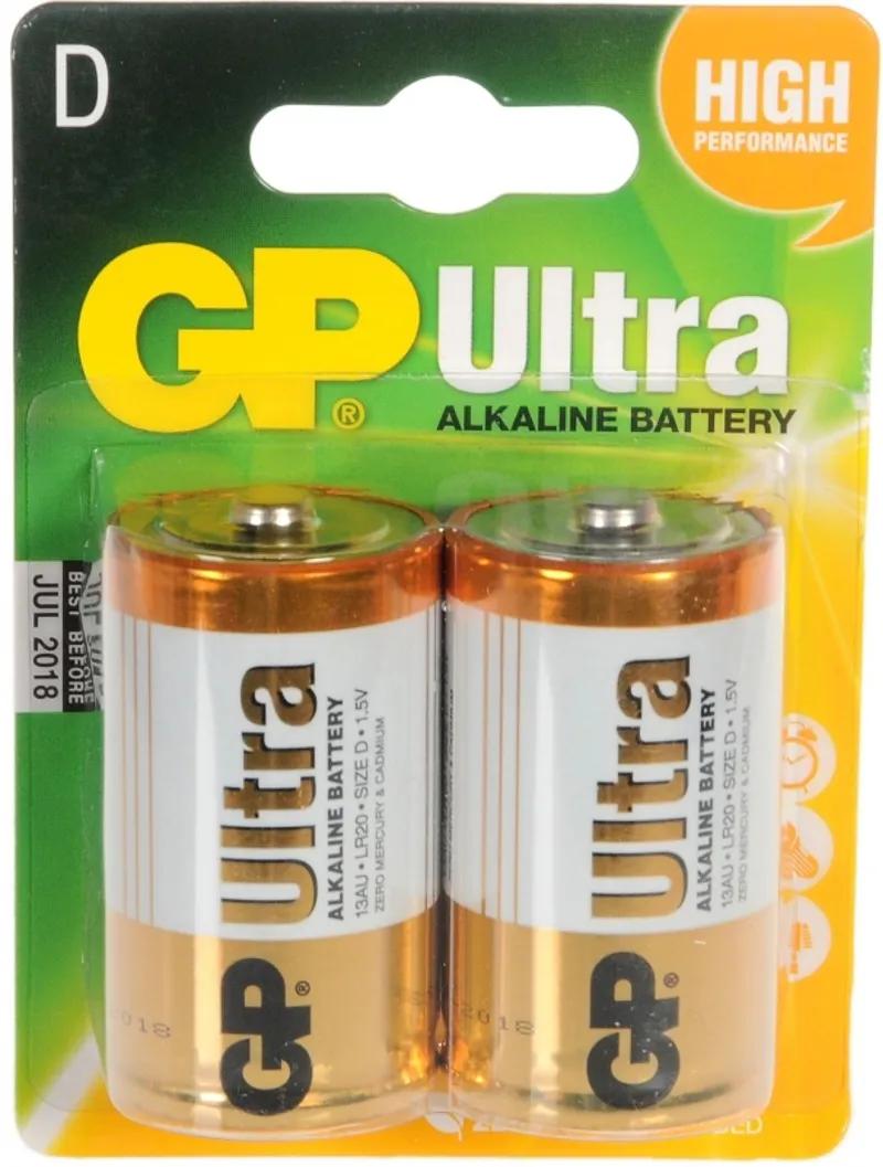 GP Ultra Alkaline D Cell Batteries