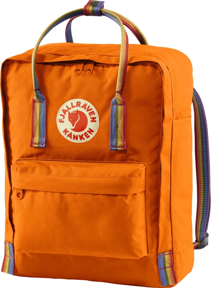 Fjallraven Kanken Rainbow Backpack - Burnt Orange - Rainbow Patter-1