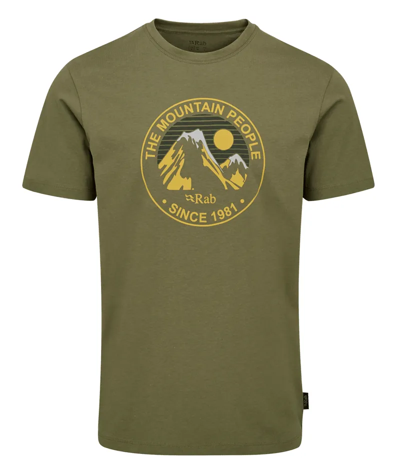 Rab Mens Stance Alpine Peak Tee - Light Khaki