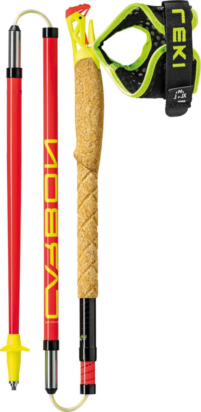 Leki Ultratrail FX.One Trail Running Poles - Bright Red-Black-Neon Yellow-1