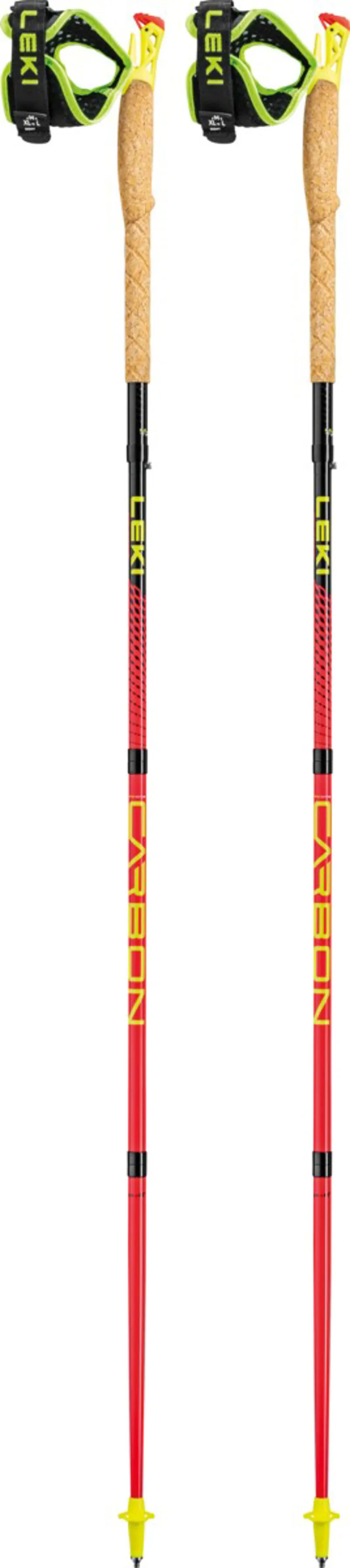 Leki Ultratrail FX.One Trail Running Poles - Bright Red-Black-Neon Yellow