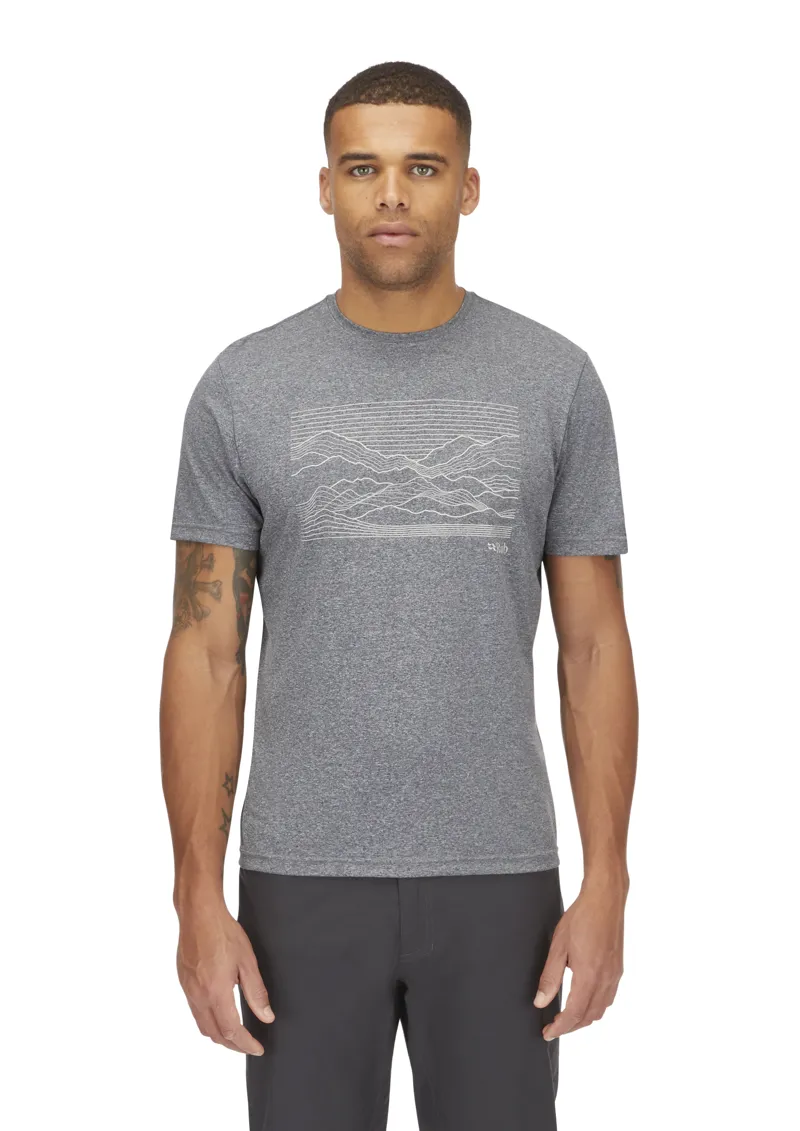 Rab Mens Mantle Outline Tee - Beluga-2