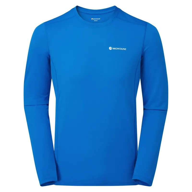 Montane Mens Dart Lite Long Sleeved T-Shirt - Electric Blue