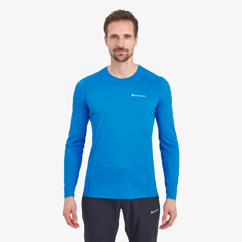 Montane Mens Dart Lite Long Sleeved T-Shirt - Electric Blue-1