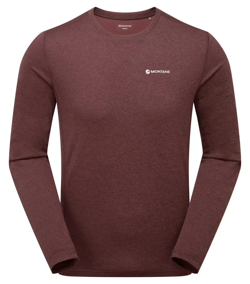 Montane Mens Dart Long Sleeved T-Shirt - Dark Garnet