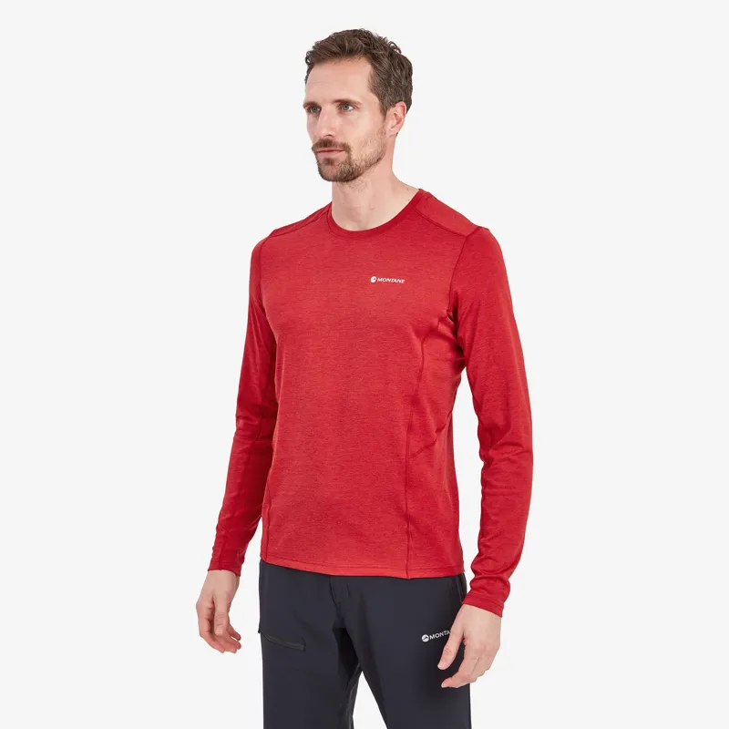 Montane Mens Dart Long Sleeve T-Shirt - Acer Red-3
