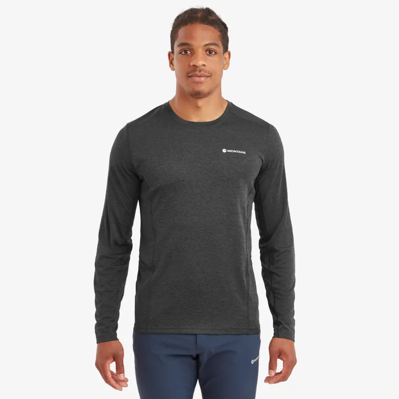 Montane Mens Dart Long Sleeve T-Shirt - Midnight Grey-1