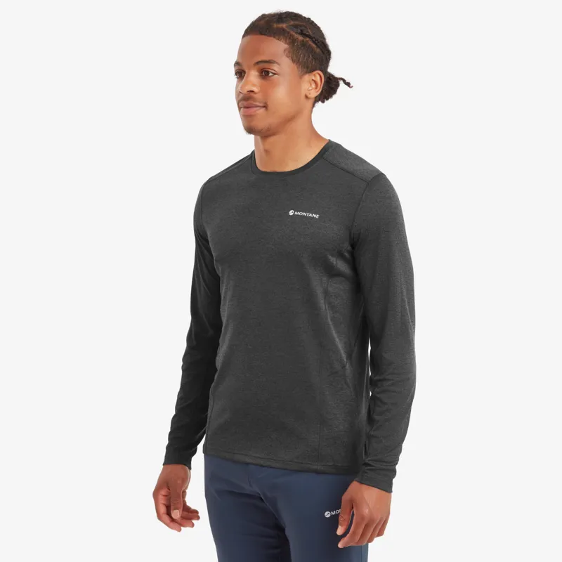 Montane Mens Dart Long Sleeve T-Shirt - Midnight Grey-3