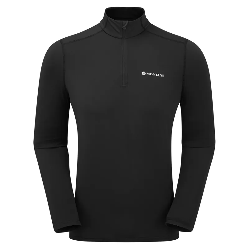 Montane Mens Dart XT Zip Neck T-Shirt - Black