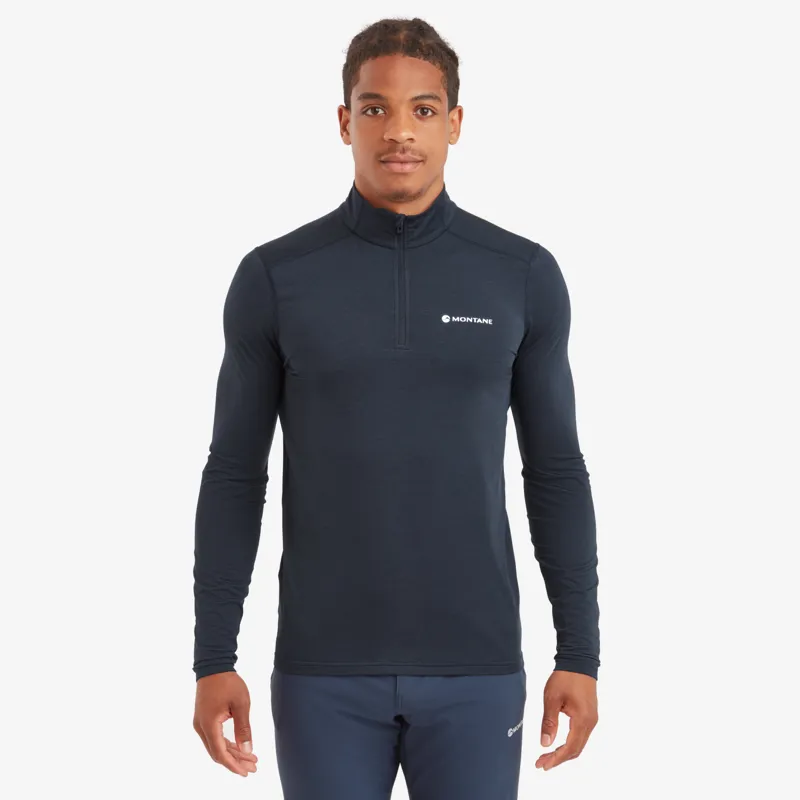 Montane Mens Dart XT Zip Neck T-Shirt - Eclipse Blue-1