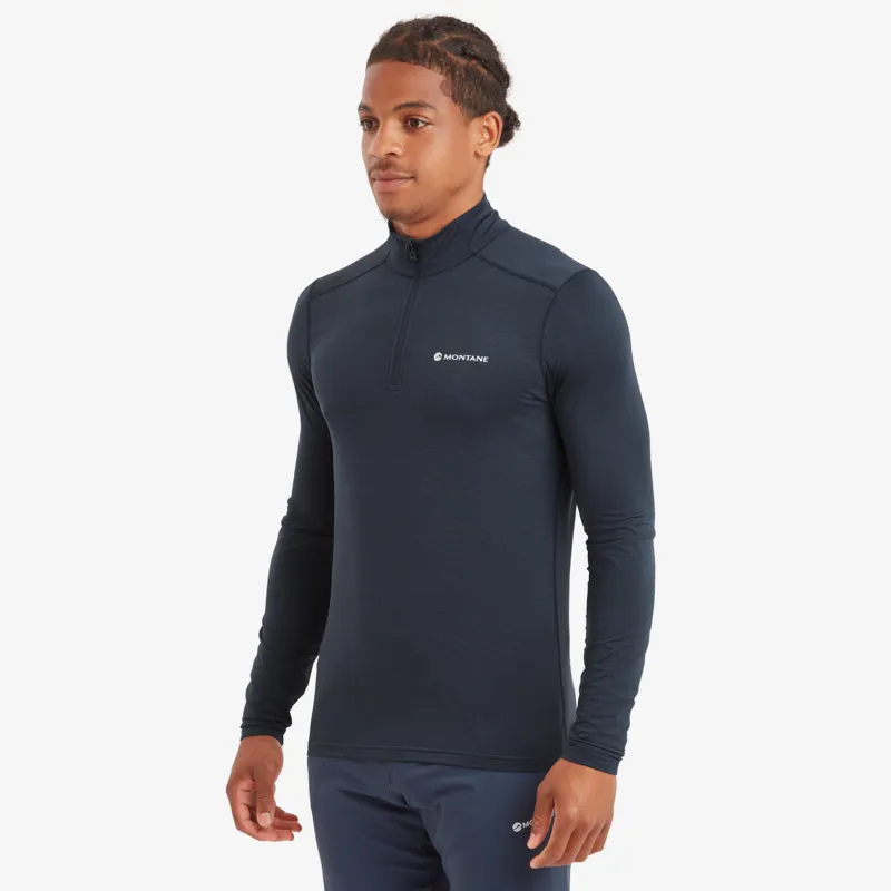 Montane Mens Dart XT Zip Neck T-Shirt - Eclipse Blue-3
