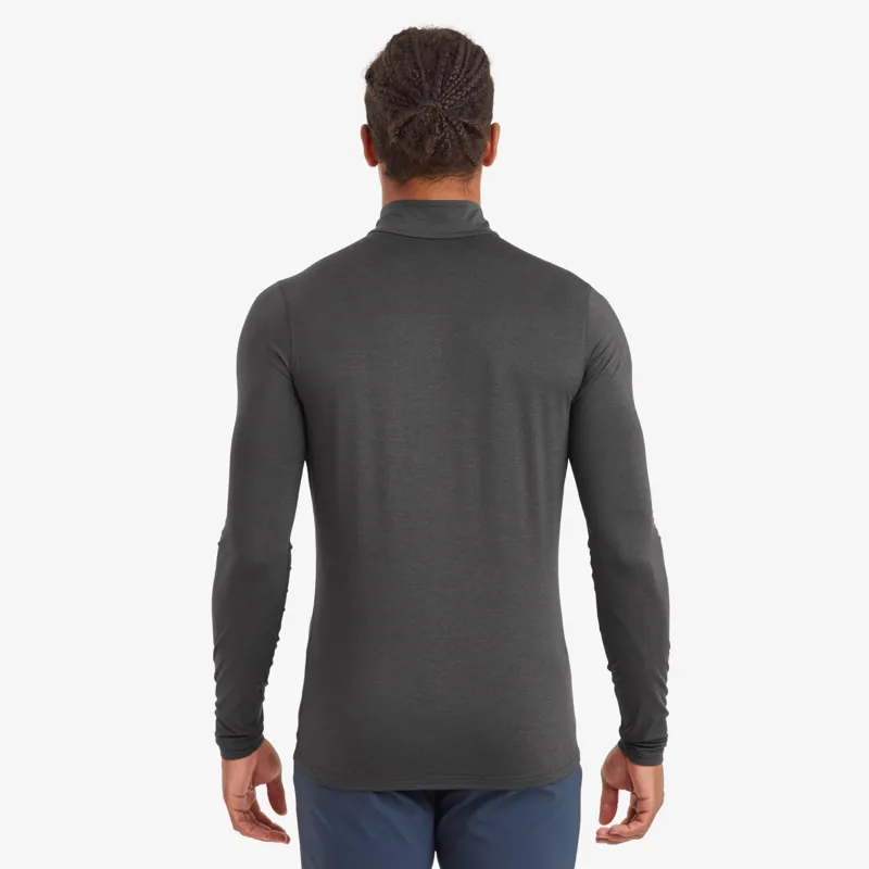 Montane Mens Dart XT Zip Neck T-Shirt - Midnight Grey-2